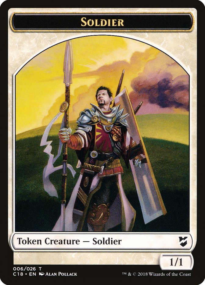 Soldier Token [Commander 2018 Tokens] | L.A. Mood Comics and Games