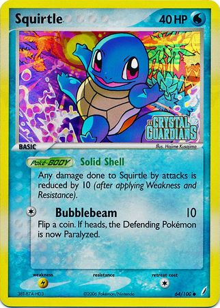 Squirtle (64/100) (Stamped) [EX: Crystal Guardians] | L.A. Mood Comics and Games