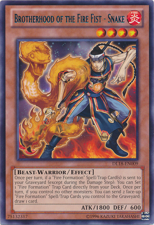 Brotherhood of the Fire Fist - Snake (Blue) [DL18-EN009] Rare | L.A. Mood Comics and Games