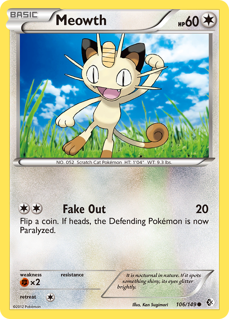 Meowth (106/149) [Black & White: Boundaries Crossed] | L.A. Mood Comics and Games