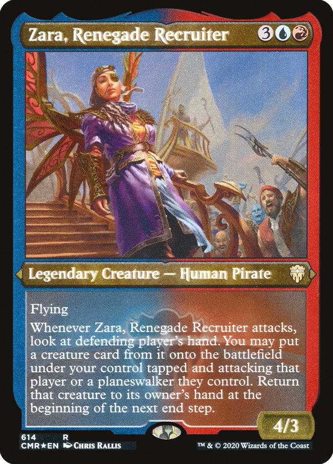 Zara, Renegade Recruiter (Etched) [Commander Legends] | L.A. Mood Comics and Games