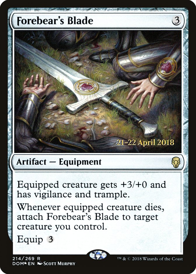 Forebear's Blade [Dominaria Prerelease Promos] | L.A. Mood Comics and Games