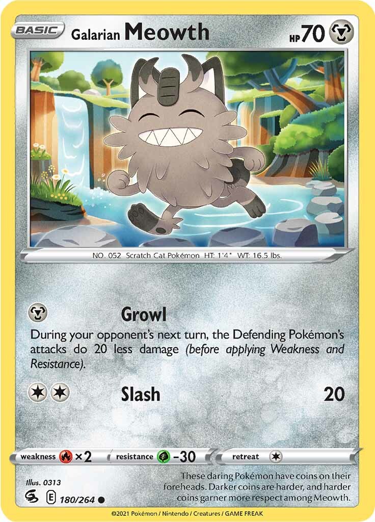 Galarian Meowth (180/264) [Sword & Shield: Fusion Strike] | L.A. Mood Comics and Games