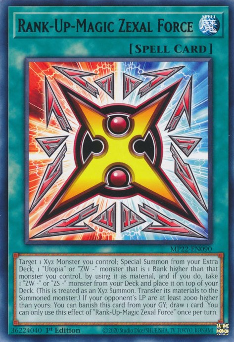 Rank-Up-Magic Zexal Force [MP22-EN090] Rare | L.A. Mood Comics and Games
