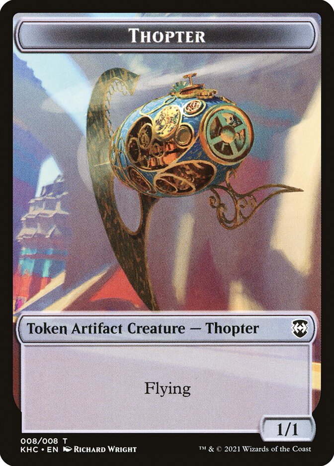 Dragon // Thopter Double-Sided Token [Kaldheim Commander Tokens] | L.A. Mood Comics and Games