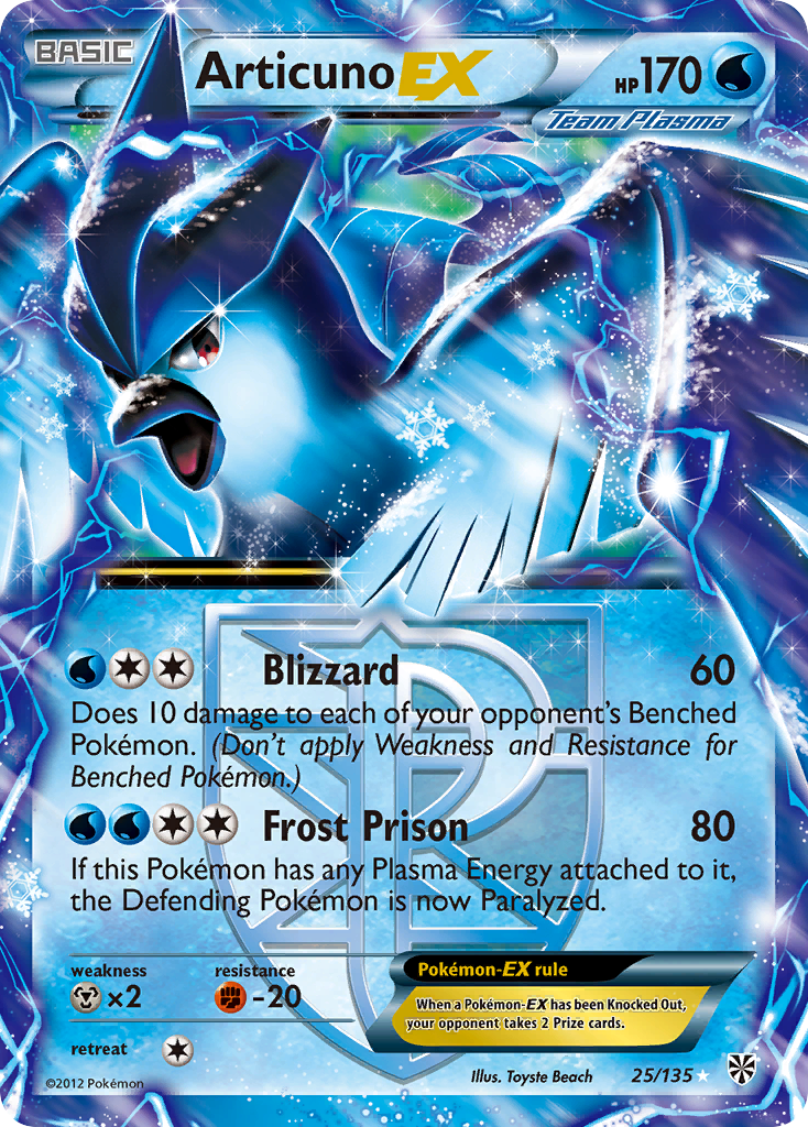 Articuno EX (25/135) [Black & White: Plasma Storm] | L.A. Mood Comics and Games