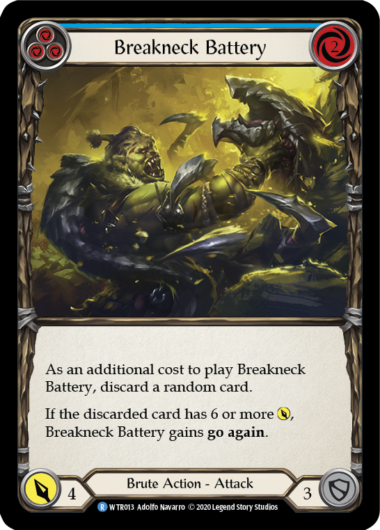Breakneck Battery (Blue) [U-WTR013] (Welcome to Rathe Unlimited)  Unlimited Rainbow Foil | L.A. Mood Comics and Games