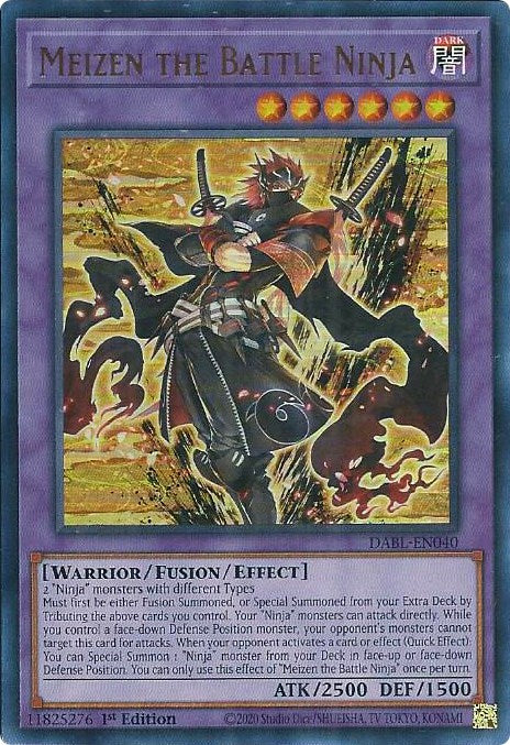 Meizen the Battle Ninja [DABL-EN040] Ultra Rare | L.A. Mood Comics and Games