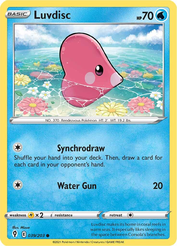 Luvdisc (039/203) [Sword & Shield: Evolving Skies] | L.A. Mood Comics and Games