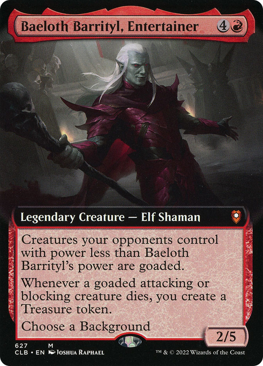 Baeloth Barrityl, Entertainer (Extended Art) [Commander Legends: Battle for Baldur's Gate] | L.A. Mood Comics and Games