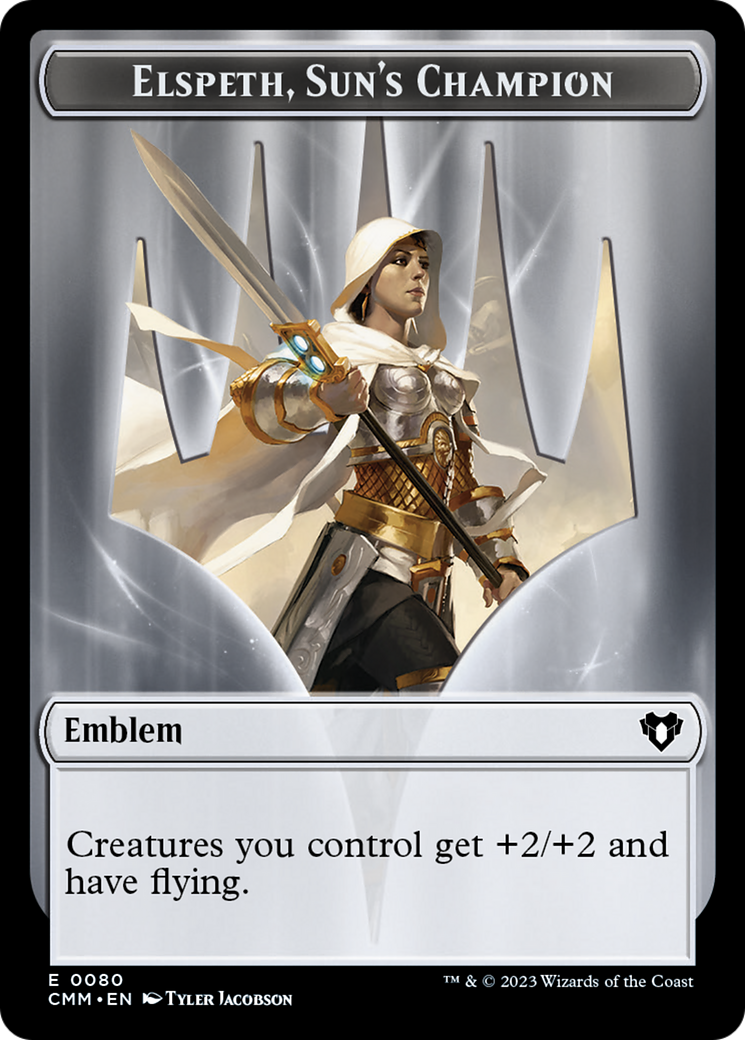 Elspeth, Sun's Champion Emblem // Copy (55) Double-Sided Token [Commander Masters Tokens] | L.A. Mood Comics and Games
