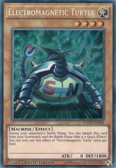 Electromagnetic Turtle [YGLD-ENA00] Secret Rare | L.A. Mood Comics and Games