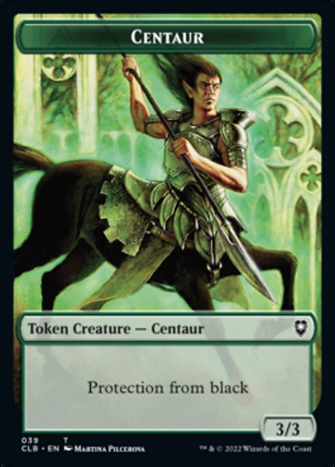 Horror // Centaur Double-Sided Token [Commander Legends: Battle for Baldur's Gate Tokens] | L.A. Mood Comics and Games