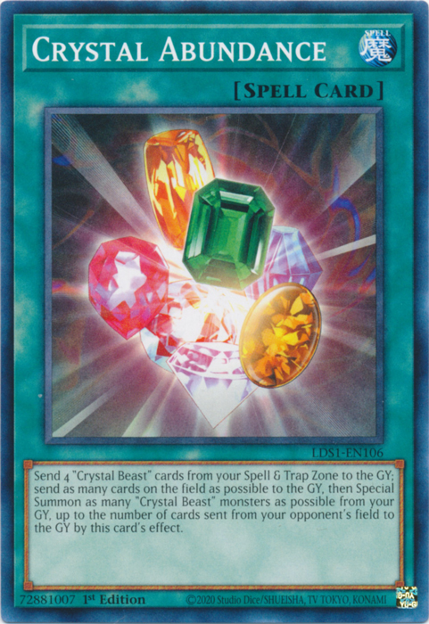 Crystal Abundance [LDS1-EN106] Common | L.A. Mood Comics and Games