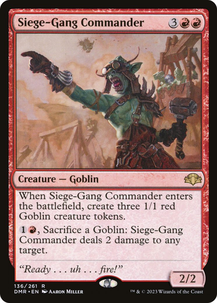 Siege-Gang Commander [Dominaria Remastered] | L.A. Mood Comics and Games