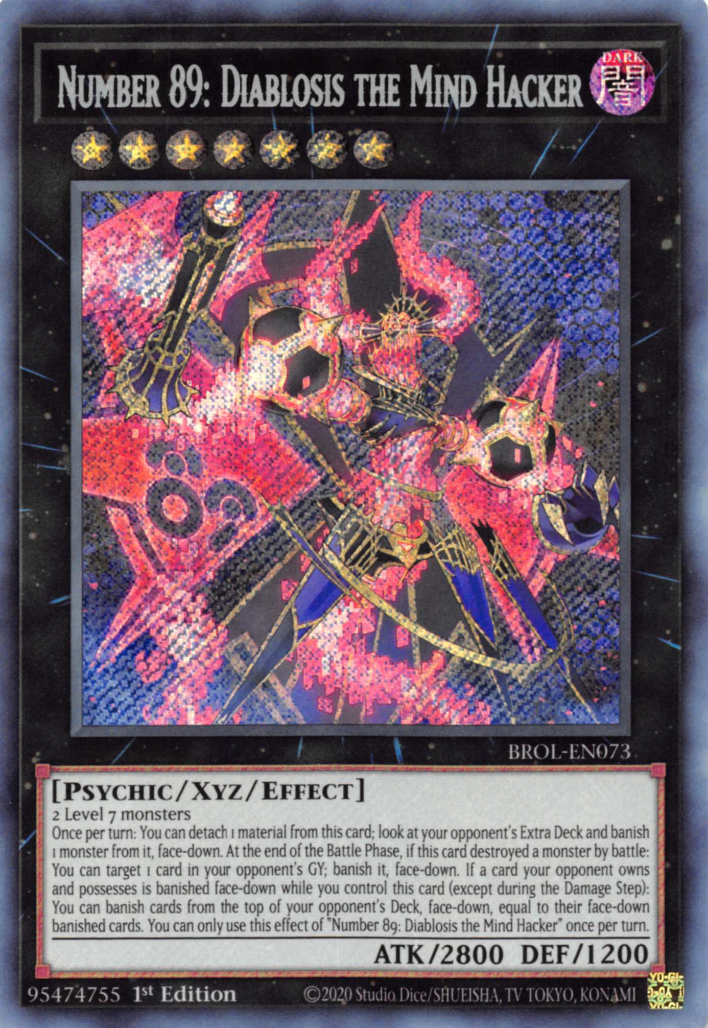 Number 89: Diablosis the Mind Hacker [BROL-EN073] Secret Rare | L.A. Mood Comics and Games