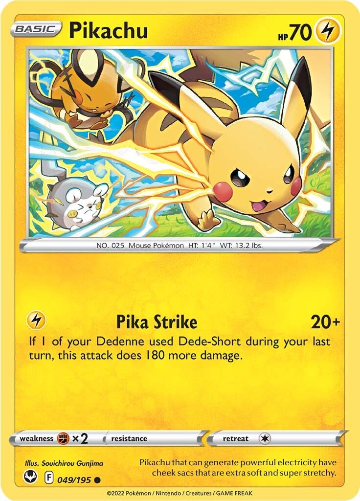 Pikachu (049/195) [Sword & Shield: Silver Tempest] | L.A. Mood Comics and Games