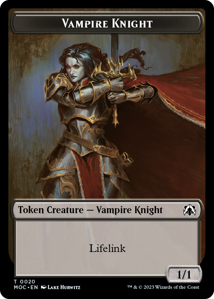 Vampire Knight // Soldier Double-Sided Token [March of the Machine Commander Tokens] | L.A. Mood Comics and Games