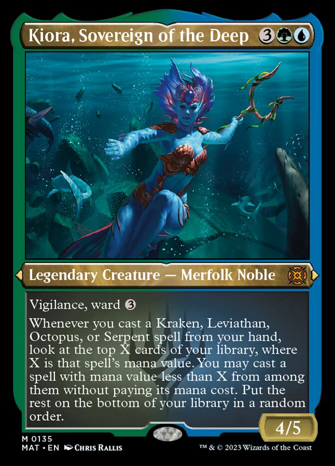 Kiora, Sovereign of the Deep (Foil Etched) [March of the Machine: The Aftermath] | L.A. Mood Comics and Games