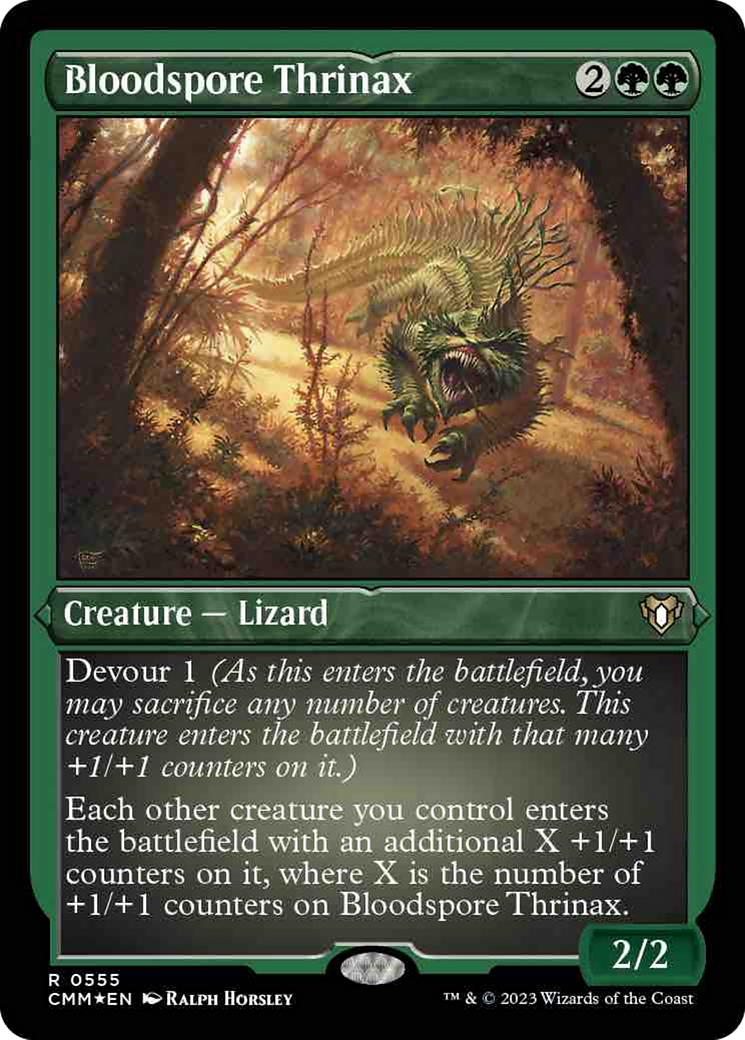 Bloodspore Thrinax (Foil Etched) [Commander Masters] | L.A. Mood Comics and Games
