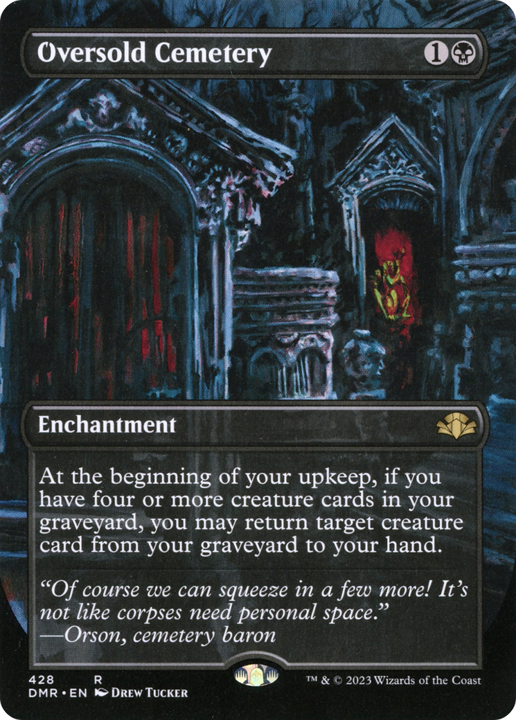 Oversold Cemetery (Borderless Alternate Art) [Dominaria Remastered] | L.A. Mood Comics and Games
