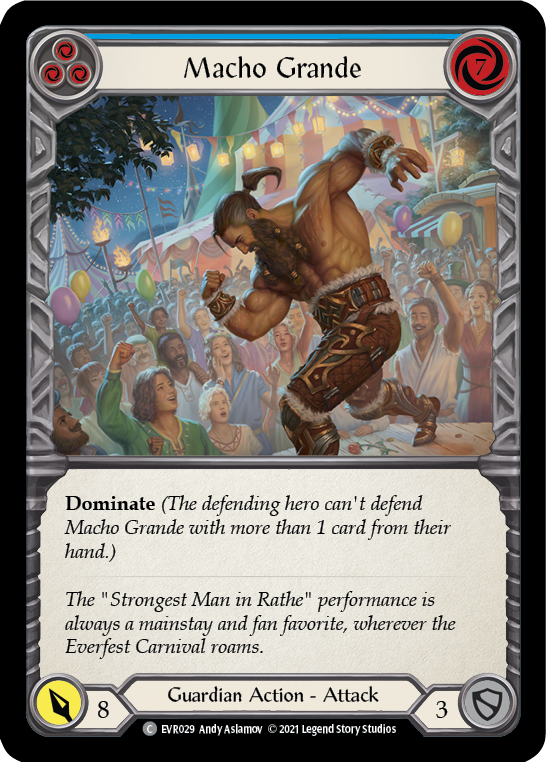 Macho Grande (Blue) [EVR029] (Everfest)  1st Edition Rainbow Foil | L.A. Mood Comics and Games