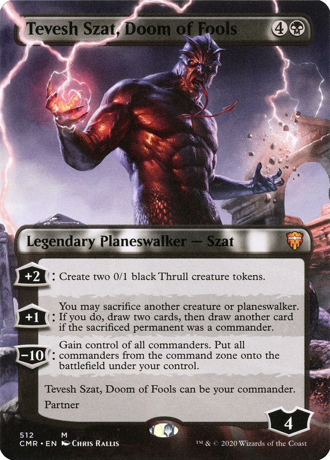 Tevesh Szat, Doom of Fools (Borderless) [Commander Legends] | L.A. Mood Comics and Games