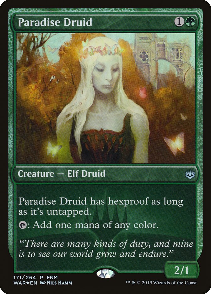 Paradise Druid (FNM) [War of the Spark Promos] | L.A. Mood Comics and Games