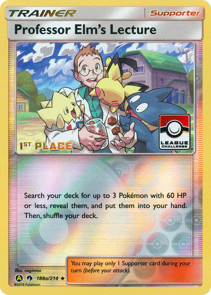 Professor Elm's Lecture (188a/214) (League Promo 1st Place) [Sun & Moon: Lost Thunder] | L.A. Mood Comics and Games