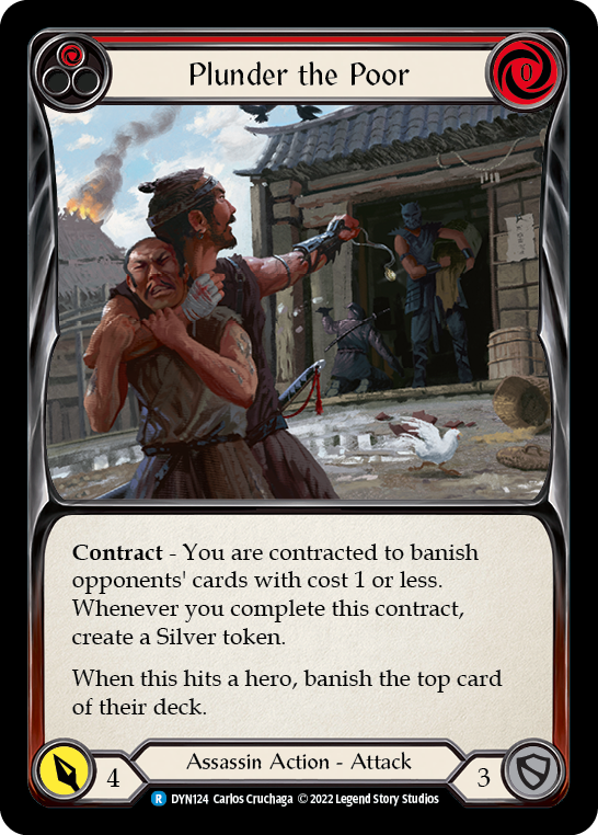 Plunder the Poor (Red) [DYN124] (Dynasty)  Rainbow Foil | L.A. Mood Comics and Games