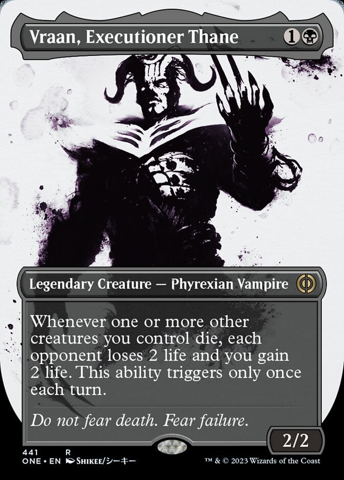 Vraan, Executioner Thane (Borderless Ichor Step-and-Compleat Foil) [Phyrexia: All Will Be One] | L.A. Mood Comics and Games