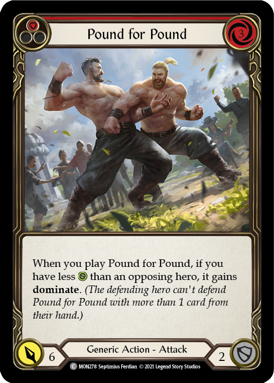 Pound for Pound (Red) [MON278-RF] (Monarch)  1st Edition Rainbow Foil | L.A. Mood Comics and Games