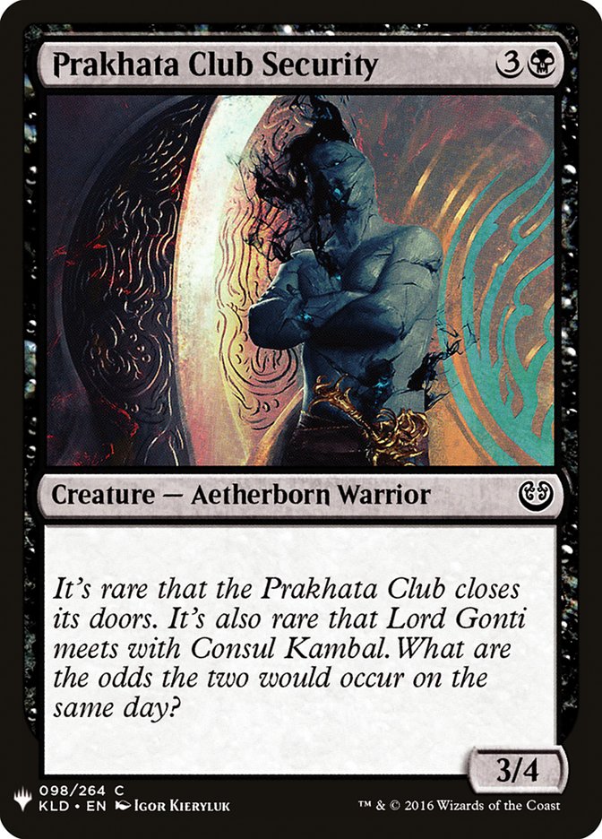 Prakhata Club Security [Mystery Booster] | L.A. Mood Comics and Games