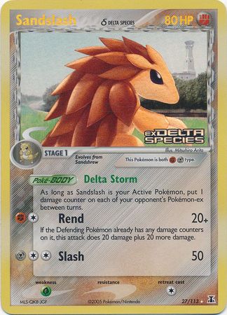 Sandslash (27/113) (Delta Species) (Stamped) [EX: Delta Species] | L.A. Mood Comics and Games