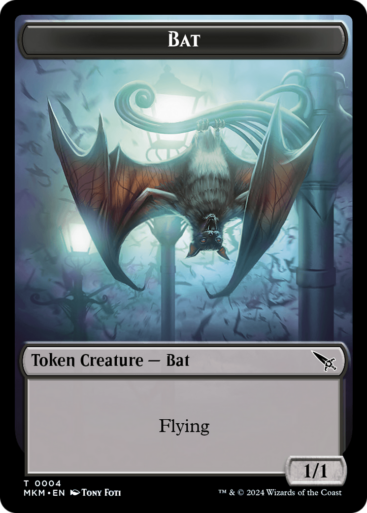 Bat Token [Murders at Karlov Manor Tokens] | L.A. Mood Comics and Games