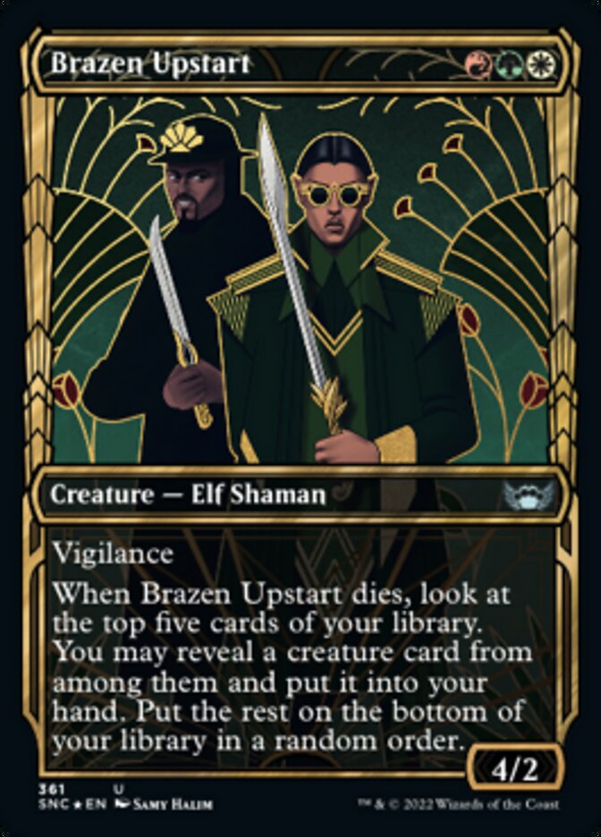 Brazen Upstart (Showcase Golden Age Gilded Foil) [Streets of New Capenna] | L.A. Mood Comics and Games