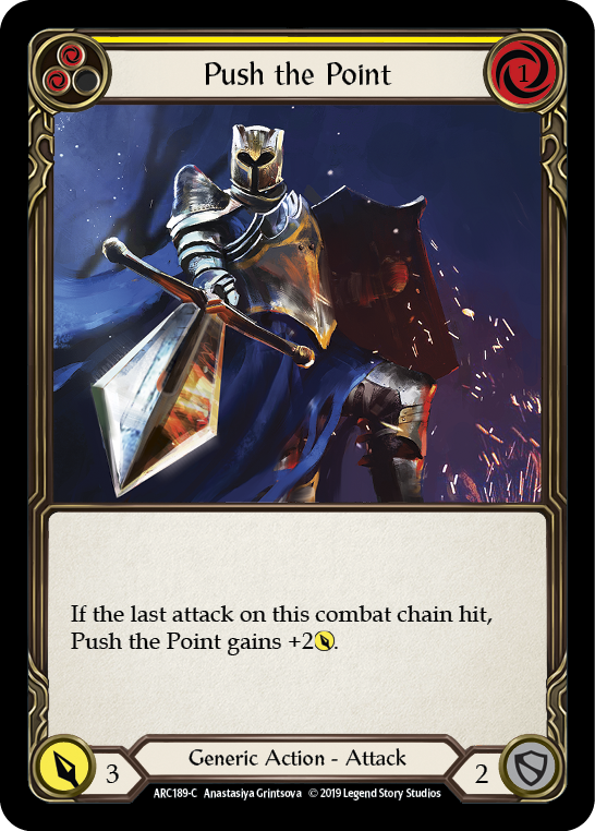 Push the Point (Yellow) [ARC189-C] (Arcane Rising)  1st Edition Normal | L.A. Mood Comics and Games
