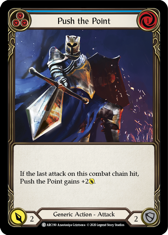 Push the Point (Blue) [U-ARC190] (Arcane Rising Unlimited)  Unlimited Rainbow Foil | L.A. Mood Comics and Games