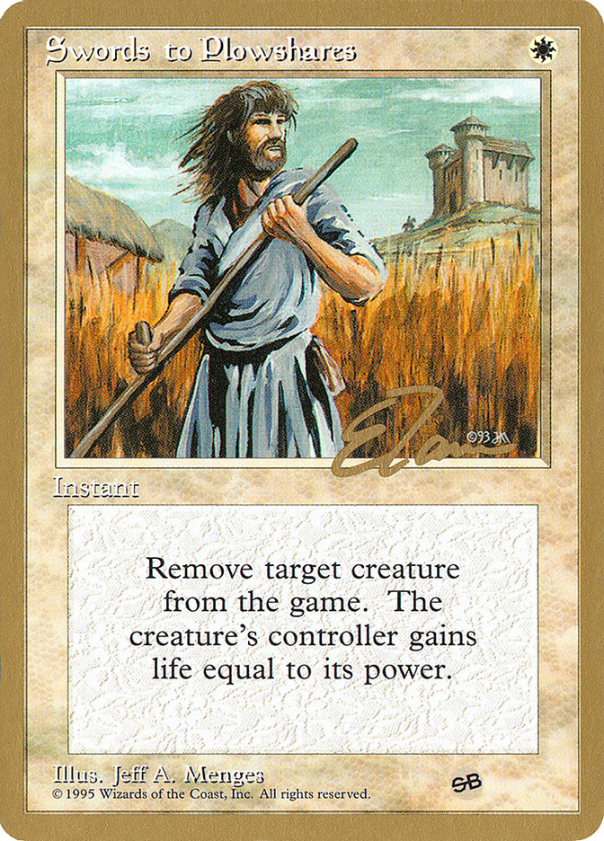 Swords to Plowshares (Eric Tam) (SB) [Pro Tour Collector Set] | L.A. Mood Comics and Games