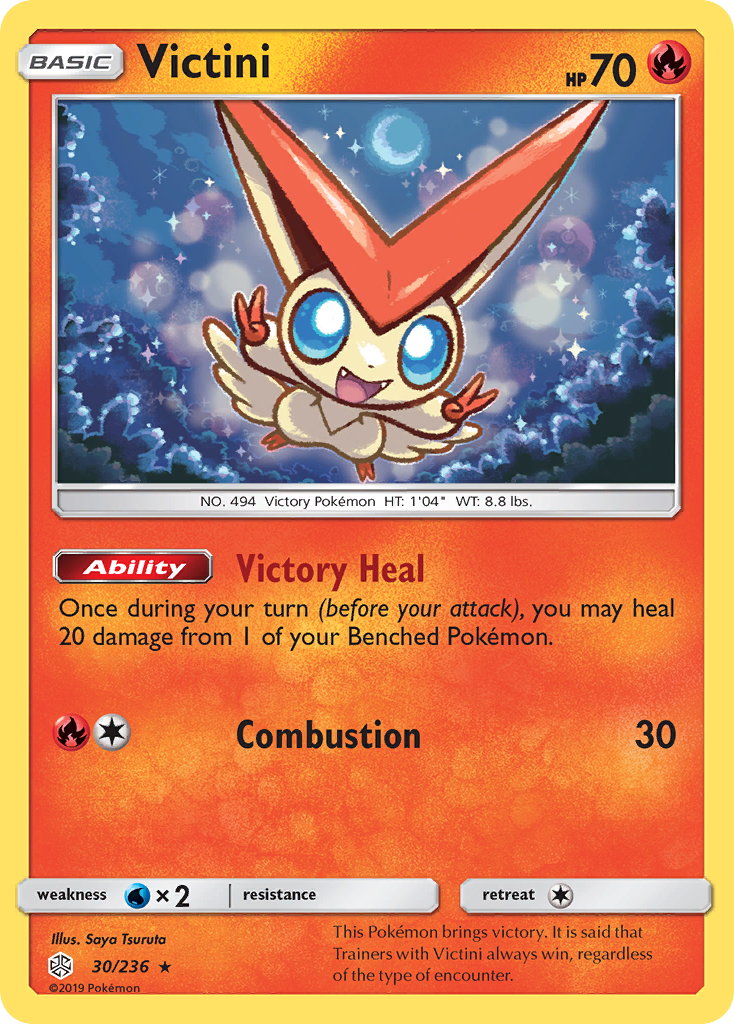 Victini (30/236) [Sun & Moon: Cosmic Eclipse] | L.A. Mood Comics and Games