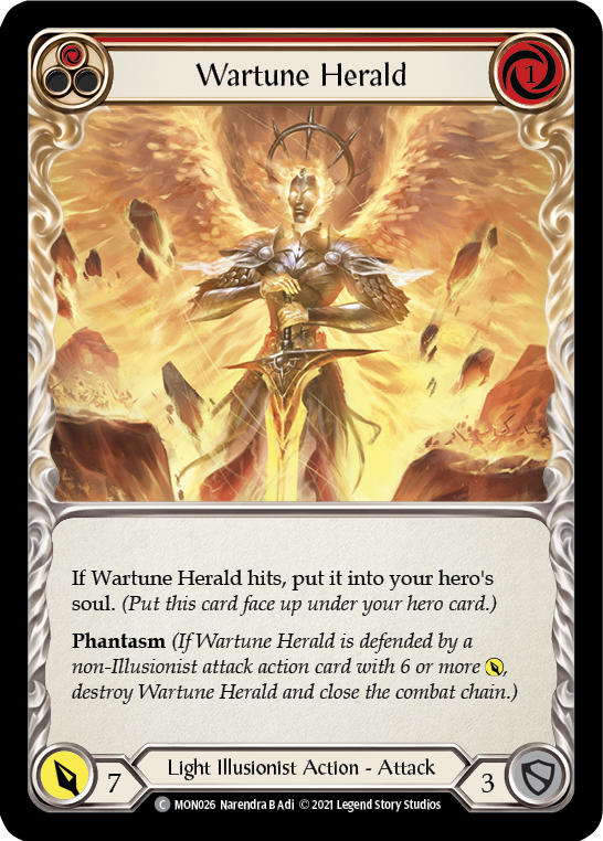 Wartune Herald (Red) [MON026-RF] (Monarch)  1st Edition Rainbow Foil | L.A. Mood Comics and Games