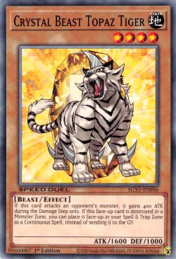 Crystal Beast Topaz Tiger [SGX1-ENF06] Common | L.A. Mood Comics and Games