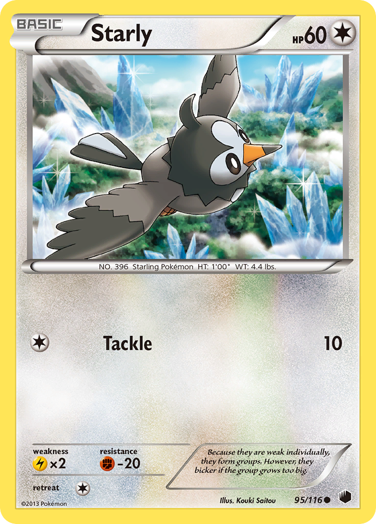 Starly (95/116) [Black & White: Plasma Freeze] | L.A. Mood Comics and Games