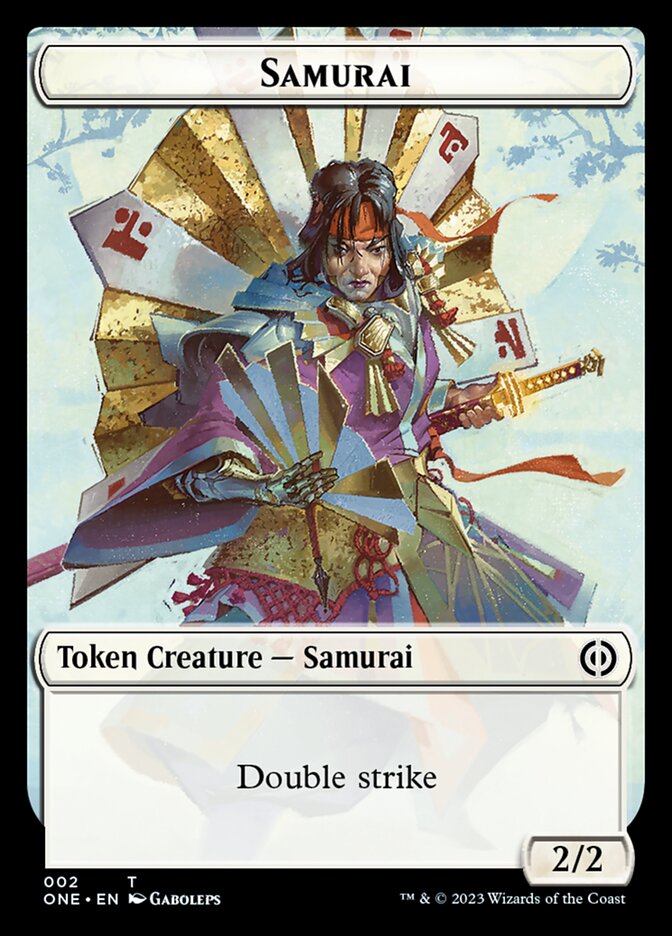 Rebel // Samurai Double-Sided Token [Phyrexia: All Will Be One Tokens] | L.A. Mood Comics and Games