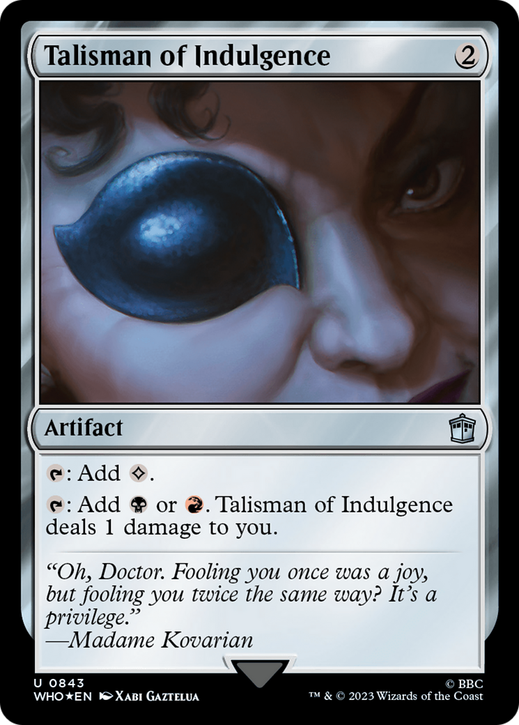 Talisman of Indulgence (Surge Foil) [Doctor Who] | L.A. Mood Comics and Games