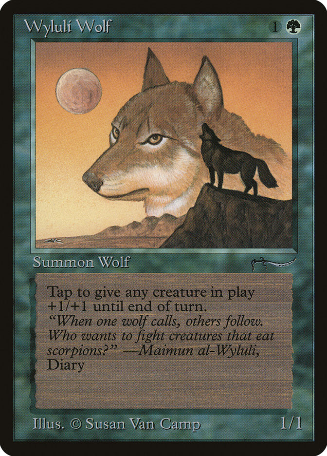 Wyluli Wolf (Dark Mana Cost) [Arabian Nights] | L.A. Mood Comics and Games
