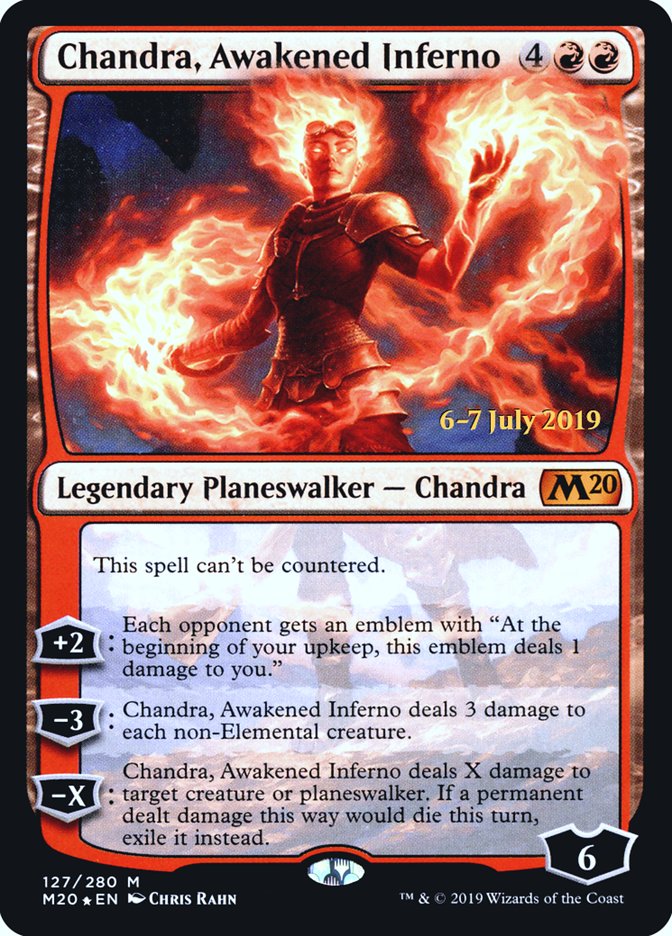 Chandra, Awakened Inferno [Core Set 2020 Prerelease Promos] | L.A. Mood Comics and Games