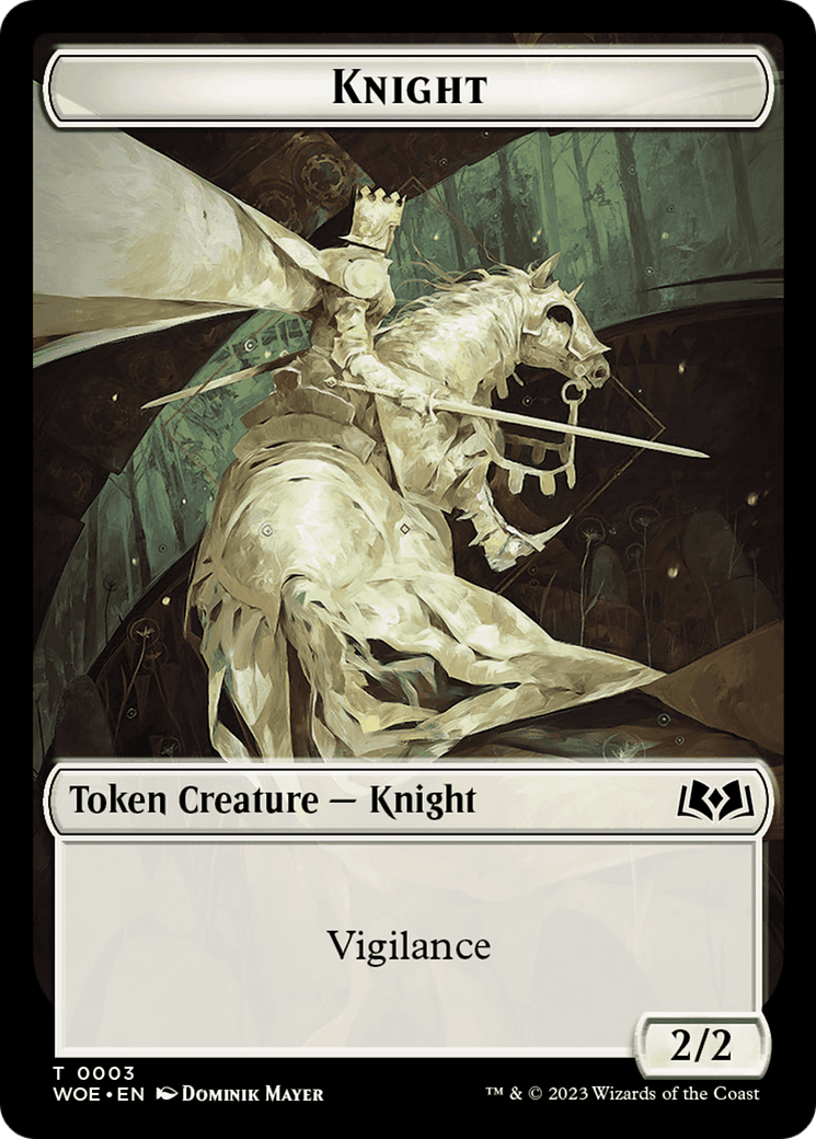 Knight // Food (0010) Double-Sided Token [Wilds of Eldraine Tokens] | L.A. Mood Comics and Games