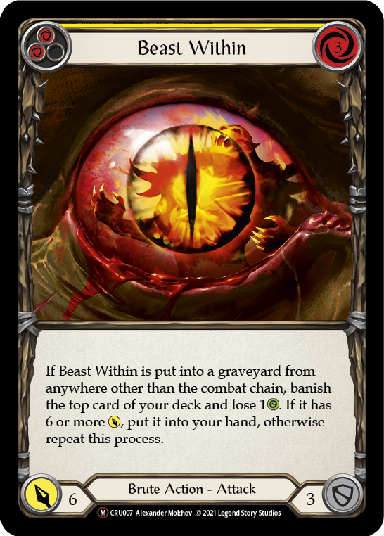 Beast Within [U-CRU007] (Crucible of War Unlimited)  Unlimited Rainbow Foil | L.A. Mood Comics and Games