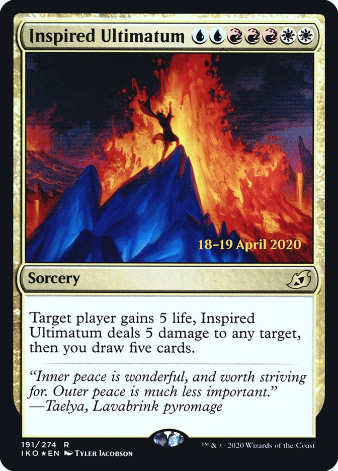 Inspired Ultimatum [Ikoria: Lair of Behemoths Prerelease Promos] | L.A. Mood Comics and Games